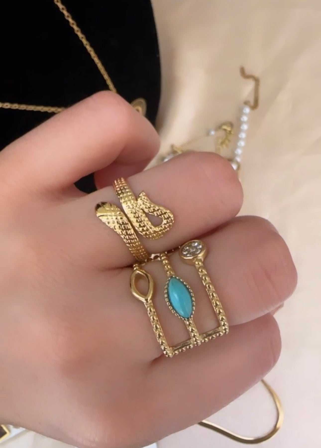 Turquesa Adjustable Ring