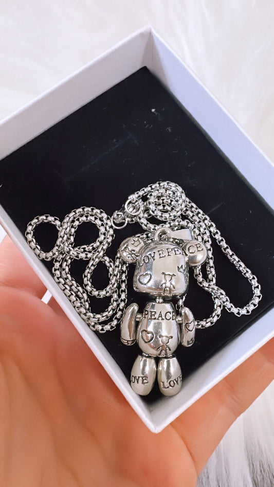 Silver Bear Necklace