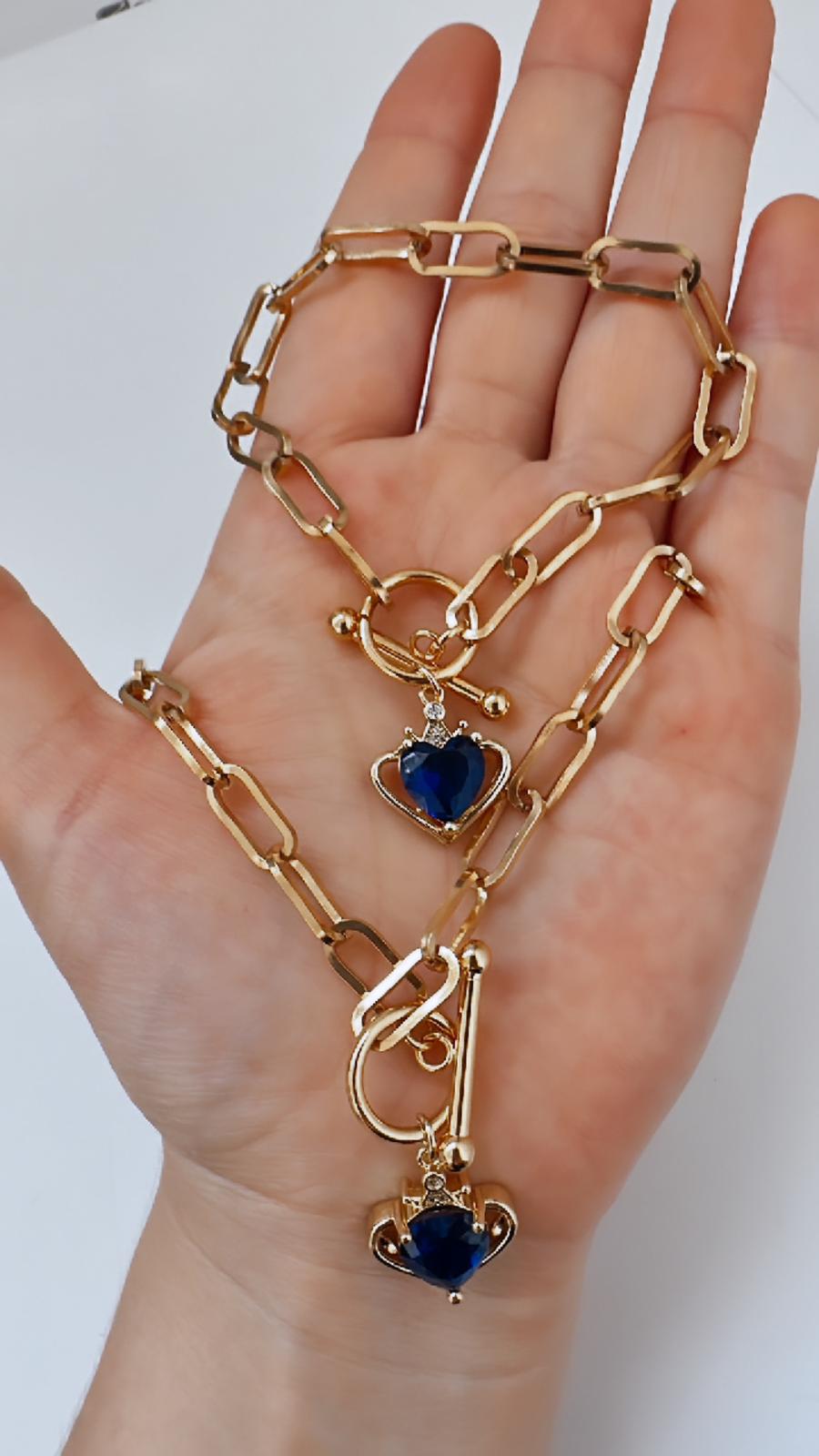 Dark Blue Heart  Peper clip Set