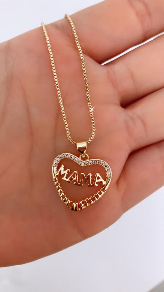 Mom heart necklace