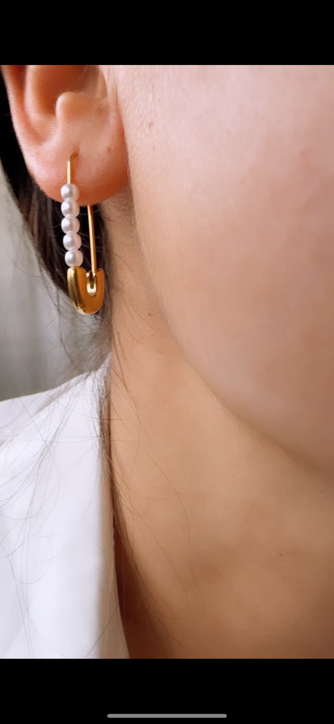 White Pearl Hook Earrings