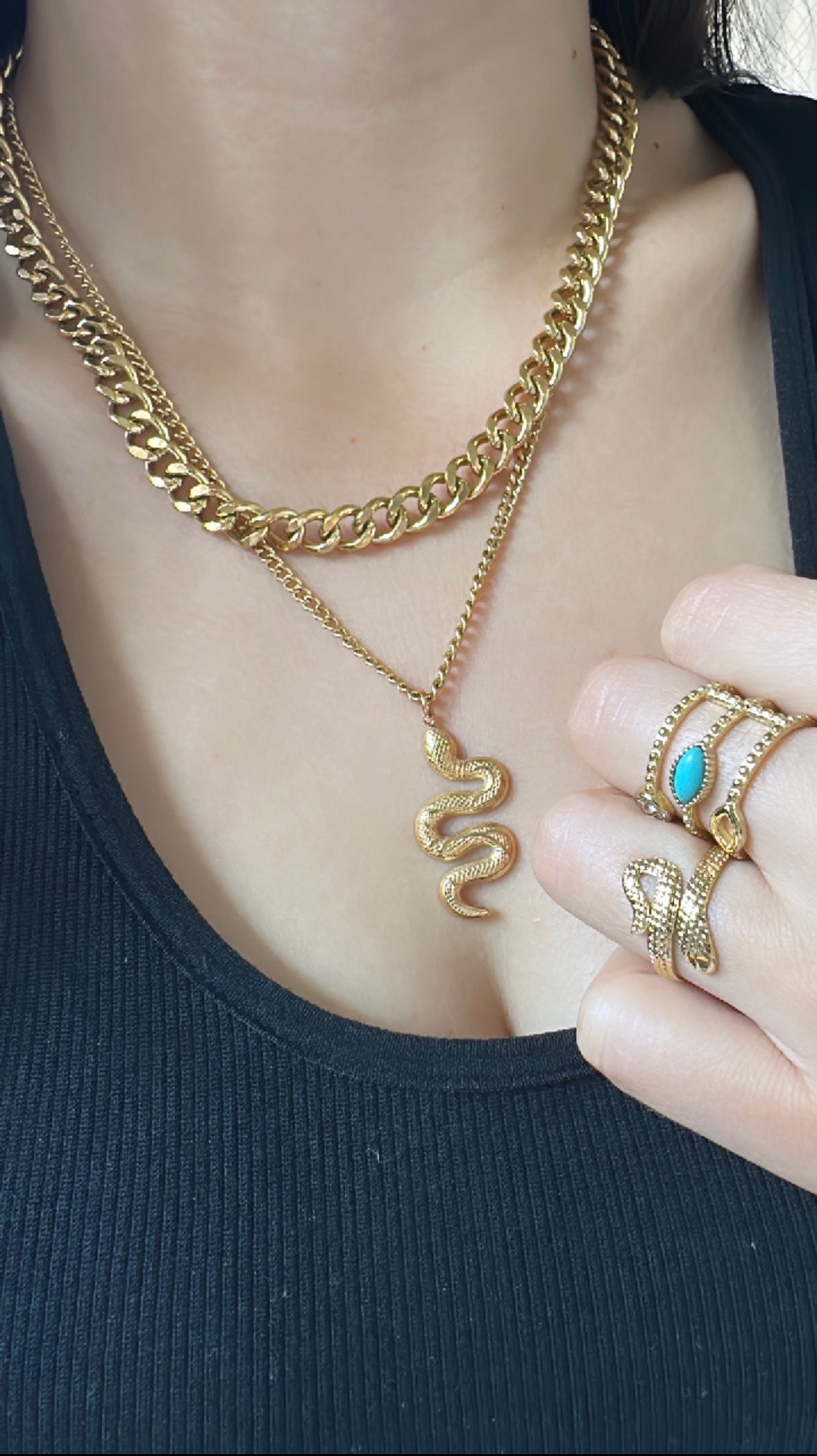 Snake Nacklace Chain Cuban